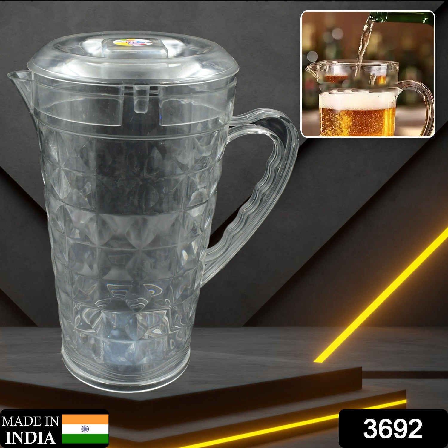 3692  Mocktail Pet Jug  Plastic Jug With Lid Drinking Beverage Jag Transparent Tableware  Reusable Bpa Free Plastic Water Jug For Home Use Perfect For Home Restaurants 3692  Mocktail Pet Jug  Plastic Jug With Lid Drinking Beverage Jag Transparent Tableware  Reusable Bpa Free Plastic Water Jug For Home Use Perfect For Home Restaurants